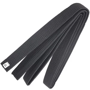 LYMGS 110 Inch Black Karate Belt, 280cm Taekwondo Solid Rank Martial Arts Belts - Picture 1 of 9