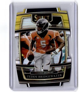 2021 Panini Select Teddy Bridgewater #12 Black and Gold Prizm Die Cut Broncos - Picture 1 of 2