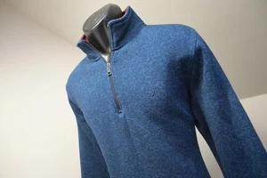 Nautica Fleece 1/4 Zip Pullover Sweater Blue Yachting Casual Mens Size Medium - Picture 1 of 9