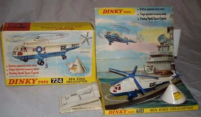 Dinky No. Vintage Helicóptero 724 Sea King Diecast en Caja Original Foto 1 de 4