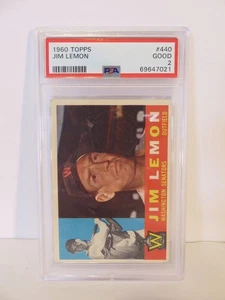 1960 Topps #440 Jim Lemon PSA 2 gute Baseballkarte - Bild 1 von 2