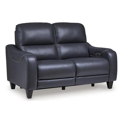 Signature Design by Ashley Mercomatic Ocean Power Reclining Loveseat - Image 1 of 2