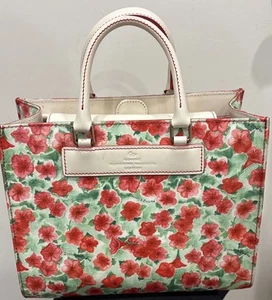 Dooney & Bourke Red Floral Satchel Crossbody Bag Leather Multicolor #J5429505 - Picture 1 of 18