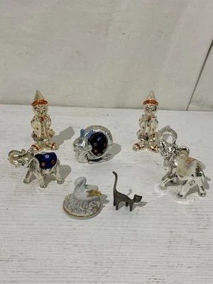 Lotto 7 soprammobili Fantin Argenti animali clown vetro h5-10cm - Immagine 1 di 4