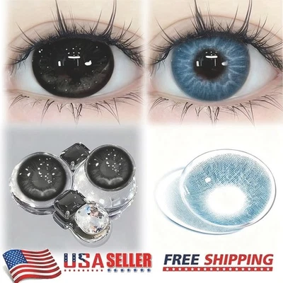 5 Color 2-Piece Contact Lenses/ Contact Lens Travel Kit Cute Contact Case Holder - Image 1 of 4