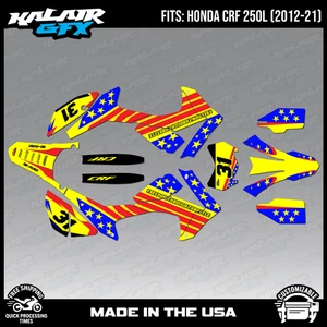 Graphics Kit for HONDA CRF250L 2012-2021 USA Series - Yellow - Picture 1 of 4
