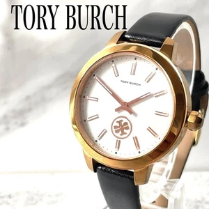Working TORY BURCH Round Gold Small Seconds Watch From Japan - Bild 1 von 5