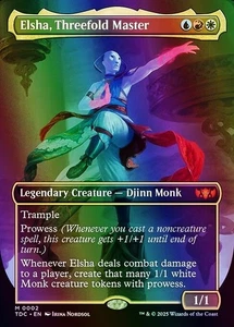 Elsha, Threefold Master (Borderless) Commander: Tarkir: Dragonstorm NM MTG Foil - Picture 1 of 1