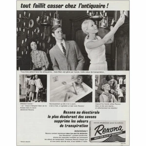 1969 Rexona Soap: Tout Faillit Casser Chez, France Vintage Print Ad - Picture 1 of 1