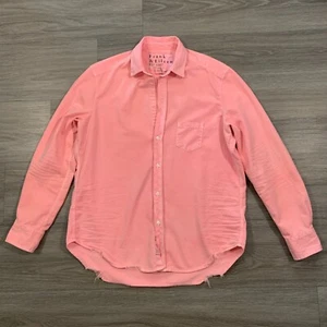 Frank & Eileen Hemd Damen Small Rosa Distressed Knopfleiste Baumwolle Langarm - Bild 1 von 13
