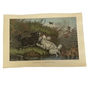 Currier & Ives Reprint Calendar 1971 Travelers Insurance Flushing A Woodcock - Picture 1 of 3