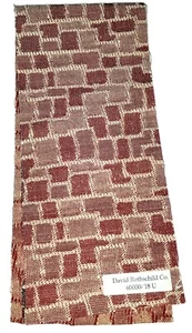 Muestra de tela para tapicería. Crudo con óxido y marrón 18,25" X 4". #18 U - Imagen 1 de 4