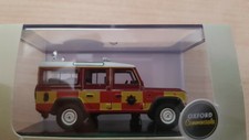 oxford diecast 1:76 Land Rover Defender Gloucester Fire 🔥🚒 76DEF006