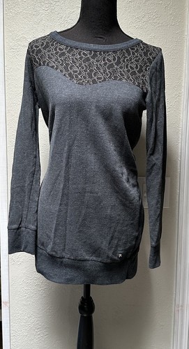 UNDERCOVER Victoria’s Secret Felpa Abito Donna Taglia S Grigio Antracite Dettaglio Pizzo Us intime Ottimeioni