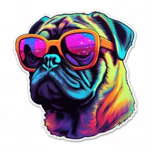 Pug Dog Vinyl Decal Sticker for Car, Laptop, Tumbler and More. # PR-Pug # 001136 - Imagen 1 de 1