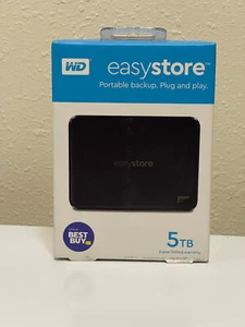 WD Easystore 5TB External USB 3.0 Portable Hard Drive (Best Buy Exclusive) - NEW - Picture 1 of 4
