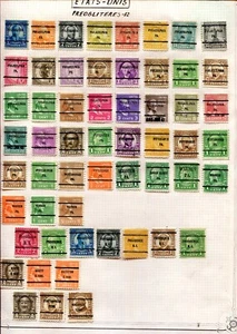 lot de 56 timbres sur charnière Pré Oblitéré Etats-Unis - Imagen 1 de 2