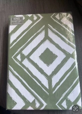 Conjunto de Edredom Homelife King Size Manhattan Geo, em Verde - Imagem 1 de 3