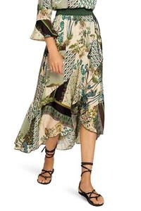 Falda Floral Botánica Cap Juluca Talla XS Verde Midi - Imagen 1 de 5
