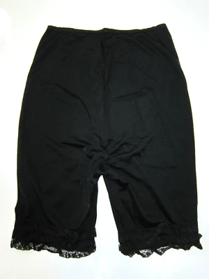 Vintage 50 VANITY FAIR Satin PILLOW TAP RUFFLE LACE Pettipants Bloomers Slip 7 L - Image 1 of 4