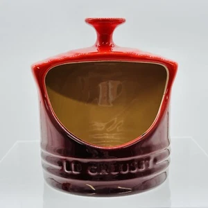 Le Creuset  Cherry Red  Enameled Stoneware Salt Keeper - Picture 1 of 13