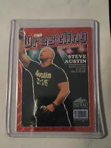 2024 Leaf Metal Wrestling Stone Cold Steve Austin Red Wave Periodical Legend /7 - Picture 1 of 3