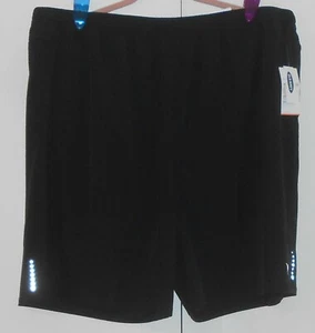MEN'S OLD NAVY ACTIVE BLACK QUICK-DRYING 4-WAY-STRETCH RUN SHORTS (7") - XXL BIG - Picture 1 of 2