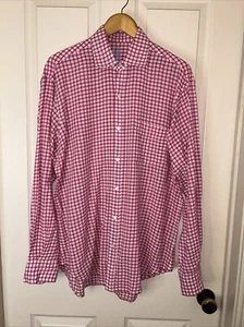 J McLaughlin Herren Hemd rosa-weiß kariert LS Gr. L - Bild 1 von 15