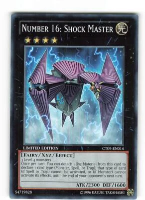 Yugioh NUMMER 16: SCHOCKMEISTER , ct09-en014 Super Rare englisch NM Limitiert - Bild 1 von 2