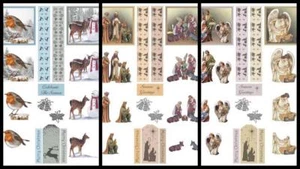 A4 Christmas Die Cut Paper Tole Robin Snowman Jesus Nativity 2 Pictures Borders - Picture 1 of 4