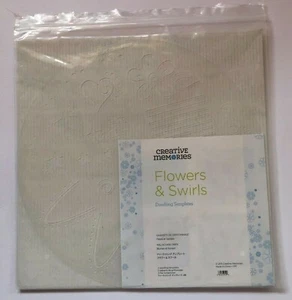 Creative Memories FLOWERS & SWIRLS Doodling Template, 2 x Templates, Idea sheet - Picture 1 of 8