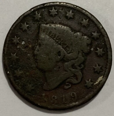 1819 SM DT - Coronet Head US Large Cent - Exact Coin Imaged #LC35 - Image 1 of 2