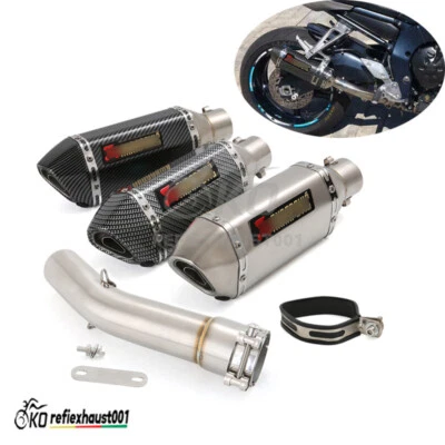 Silenciadores de tubo medio sistema de escape deslizables para Yamaha FZ1 2006-2015 con DB Killer Foto 1 de 4