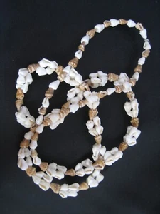 Vintage hand crafted shell long chain necklace - Bild 1 von 5