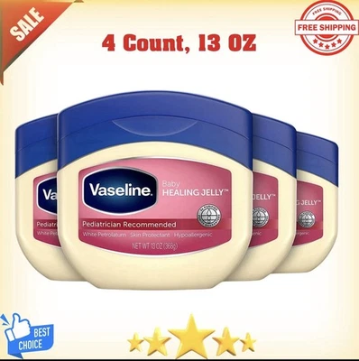Vaselina Jalea de Petróleo Bebé Cuidado de la Piel Protector y Puro, 13 OZ (paquete de 4) Foto 1 de 4