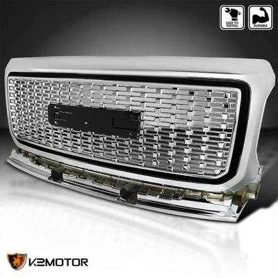 Fits 2015-2018 GMC Canyon Chrome Denali Style Front Bumper Hood Grill Grille - Image 1 of 4