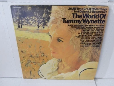 TAMMY WYNETTE - The World of Tammy Wynette 2 Record Set Double LP 1970 Vinyl VG+ Foto 1 de 4