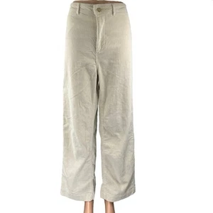 Everlane Cream White Corduroy Wide Leg High Waisted Baggy Trousers Dress Pants 8 - Picture 1 of 5