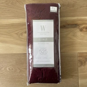 NEW Wamsutta PimaCott Solid Burgundy Full Fitted Sheet 525 Thread Count - Picture 1 of 5
