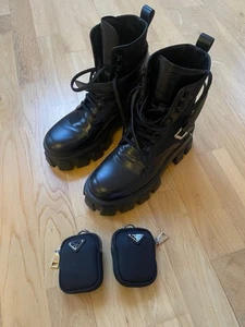 Botas de cuero Prada Monolith con cordones— Reino Unido 3,5– - Imagen 1 de 20