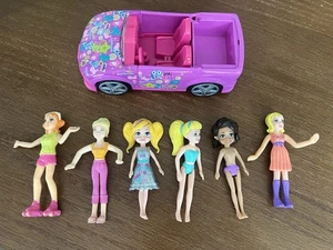 Polly Pocket rosa Auto und Puppe Konvolut  - Bild 1 von 5