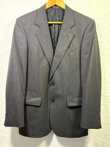 St Michael M&S Blazer Jacke - reine Schurwolle - grau Nadelstreifen - Medium 38" - Bild 1 von 9