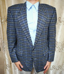 Vintage Windsor 100% pure cashmere classic houndstooth sport coat blazer 40R - Picture 1 of 11