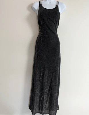 Vintage 90s Maurices Gown Womens Medium Sparkle Maxi Dress Y2K Whimsigoth Fairy - Image 1 of 4