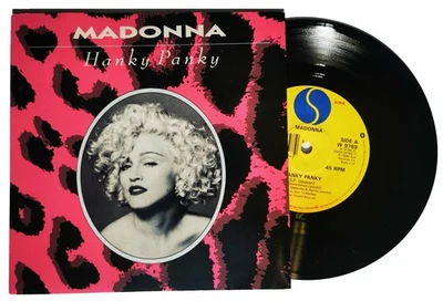 MADONNA 7" Hanky Panky VINYL Single UK CARD SLEEVE Paper Lbl 1990 MINT / EXC - Image 1 of 4
