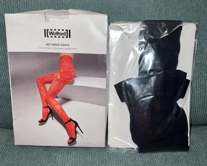 Neue Wolford Netz Rosen Strumpfhose - schwarz, Small - Bild 1 von 2