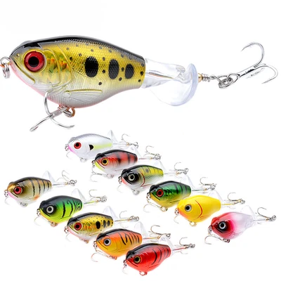 11 Stück Whopper Plopper 93mm 16g Topwater Rotating Wobbler Crankbait... - Bild 1 von 4