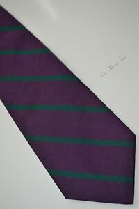 Polo by Ralph Lauren purple & green striped silk necktie