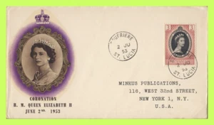 St Lucia 1953 QEII Coronation on BPA First Day Cover - Picture 1 of 1