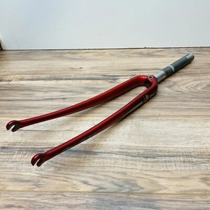 Trek Icon Carbon Road Fork 700C 1-inch Threaded 182mm Steerer Red - Picture 1 of 12